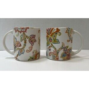 222 Fifth | Dining | 222 Fifth Gabrielle Red Mug Cup Porcelain New Floral 4  4th Inch Coffee Tea | Poshmark
